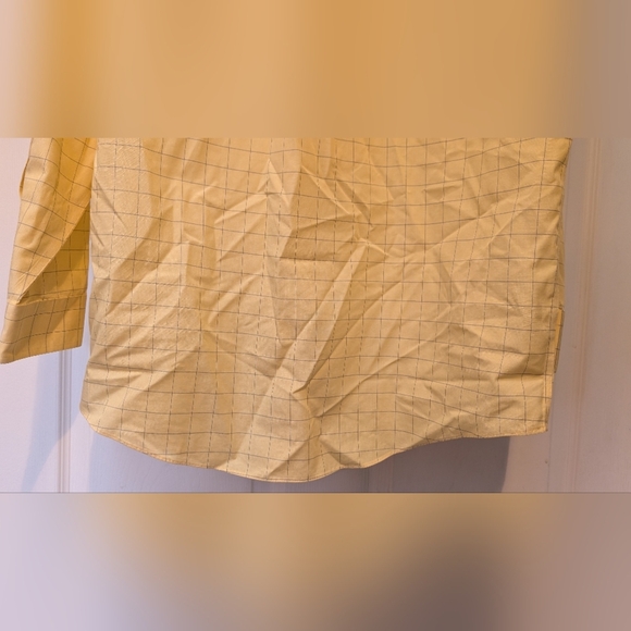 Brooks Brothers 346 Men's Yellow 17-4/5 All Cotton Casual Button Down Shirt - Picture 9 of 13